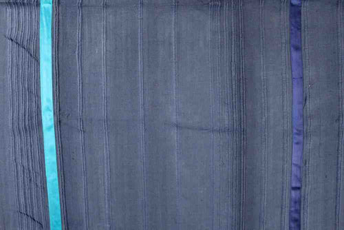 Heavy Cotton Striped Ribbed Bedspread Full Queen Blue