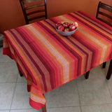 Striped Cotton Tablecloth Rectangle Thin Spread Tapestry Full Red Blue Green - Sweet Us
