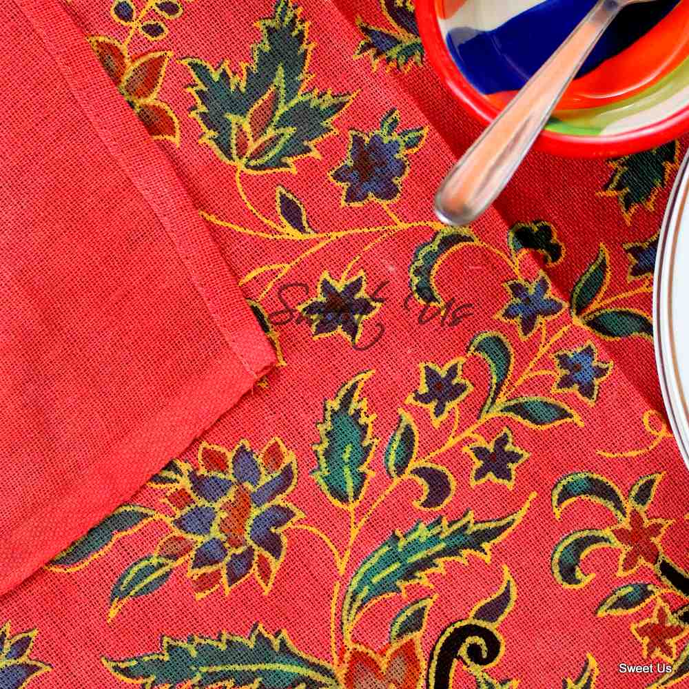 Cotton Tree of Life Tablecloth Rectangle Red Tapestry Wall Hang Bed sheet