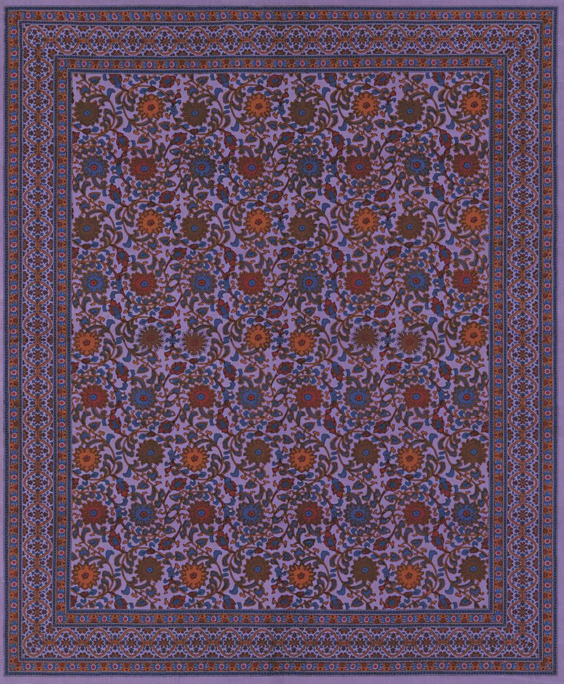 Handmade 100% Cotton Sunflower Tapestry Bedspread Tablecloth Twin Purple - Sweet Us