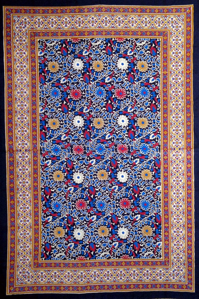 Clearance Sale Handmade Cotton Sunflower Tapestry Throw Bedspread Tablecloth Full Yellow Black - Sweet Us