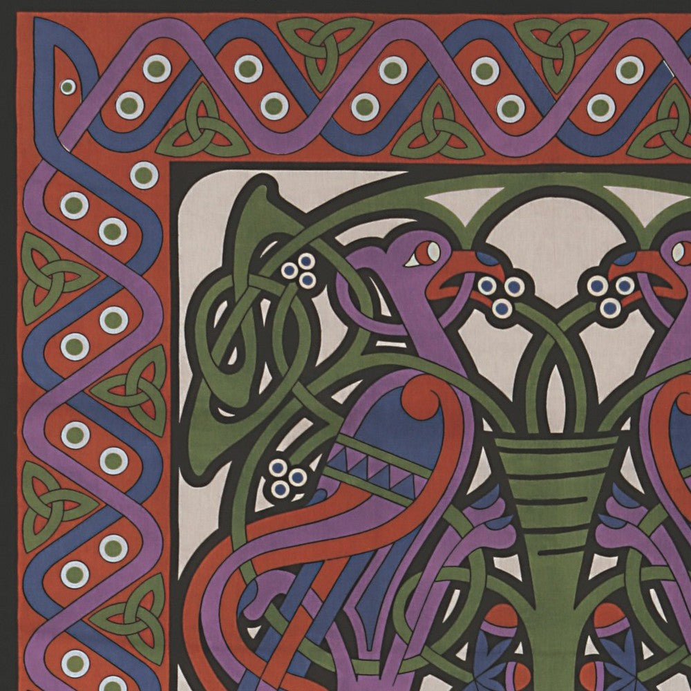 Handmade 100% Cotton Celtic Knot Parrot Tapestry Tablecloth Spread Full 88x106 - Sweet Us