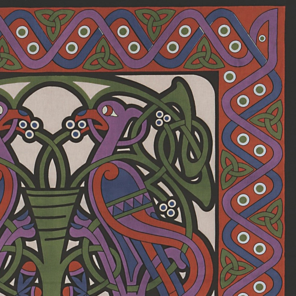 Handmade 100% Cotton Celtic Knot Parrot Tapestry Tablecloth Spread Full 88x106 - Sweet Us