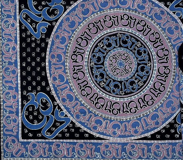 Handmade Cotton Mandala Om Print Tapestry Throw Tablecloth Spread Wall Hang Full - Sweet Us