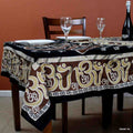 Light weight Mandala Om Print Tablecloth Rectangle, Brown - Sweet Us