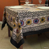 Cotton Celtic Sunflower Tablecloth Rectangle Beige Gold Red Blue Yellow Bed sheet