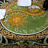 Celestial Yin Yang Tapestry Cotton Tablecloth Copper Celtic Bed sheet Full