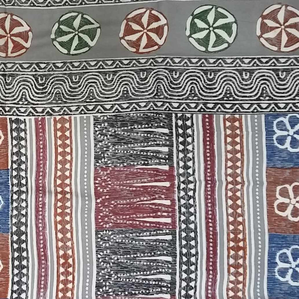 Handmade 100% Cotton Dabu Brush Print Tapestry Tablecloth Bedspread Grey 70x104 - Sweet Us