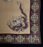 Handmade Cotton Asian Dragon Tapestry Tablecloth Coverlet Bedspread Twin 70x104 - Sweet Us