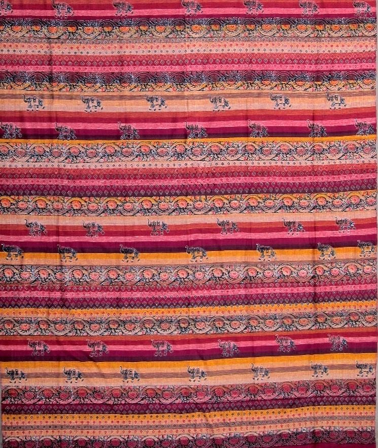 Handmade Cotton Paisley Good Luck Elephant Tapestry Tablecloth Bedspread Queen - Sweet Us