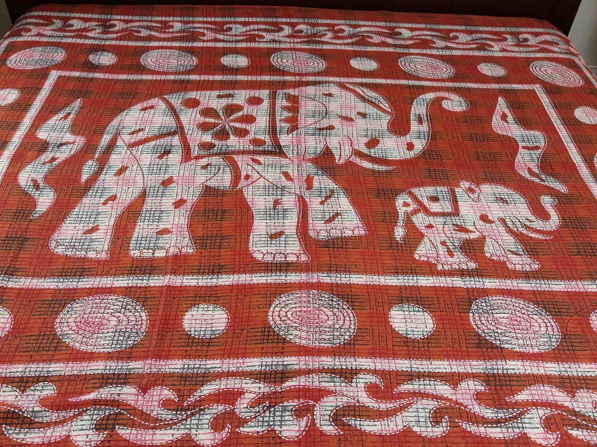 Cotton Elephant Print Cotton Bedspread Tapestry Tablecloth Beach Sheet Twin - Sweet Us