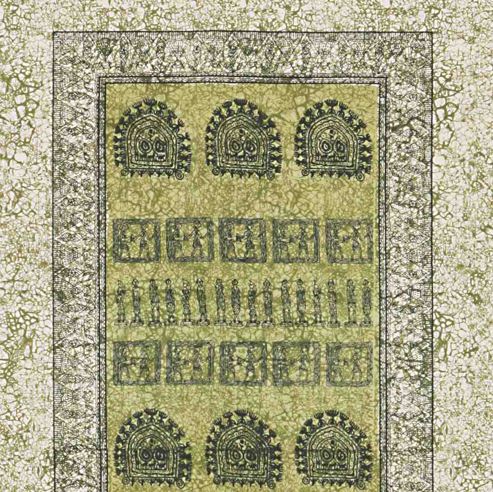 Cotton Royal Egyptian Kingdom Print Tablecloth Rectangle Green