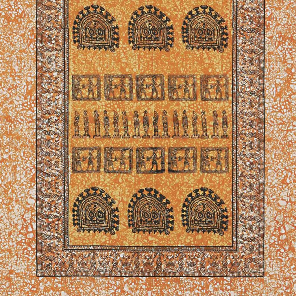 Handmade 100% Tribal Print Tapestry Throw Tablecloth Coverlet Wall Decor Artistic Yellow - Sweet Us