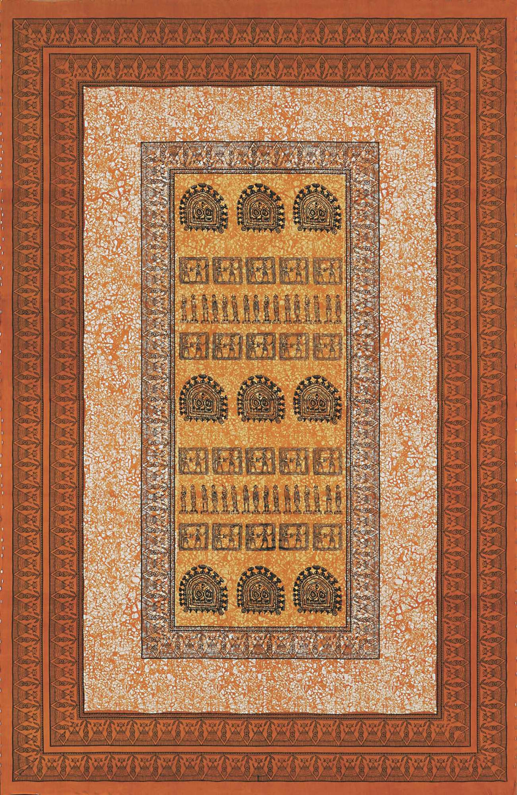 Handmade 100% Tribal Print Tapestry Throw Tablecloth Coverlet Wall Decor Artistic Yellow - Sweet Us