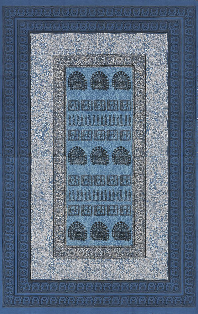 Handmade 100% Tribal Print Tapestry Throw Tablecloth Coverlet Wall Decor Artistic Blue - Sweet Us