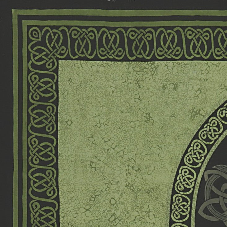 Handmade Celtic Wheel Circle Tie Dye Tapestry Tablecloth Spread Full 88x104 - Sweet Us