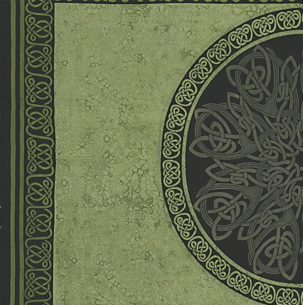 Handmade Celtic Wheel Circle Tie Dye Tapestry Tablecloth Spread Full 88x104 - Sweet Us