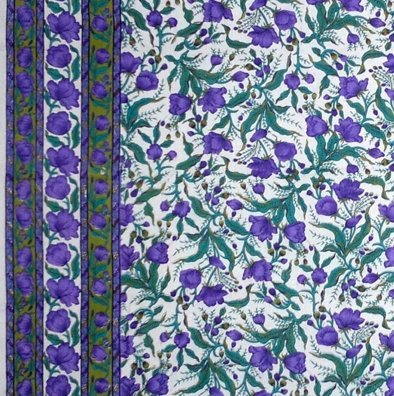 Clearance Sale Handmade 100% Cotton Floral Print Tapestry Tablecloth Coverlet Bedspread Full - Sweet Us