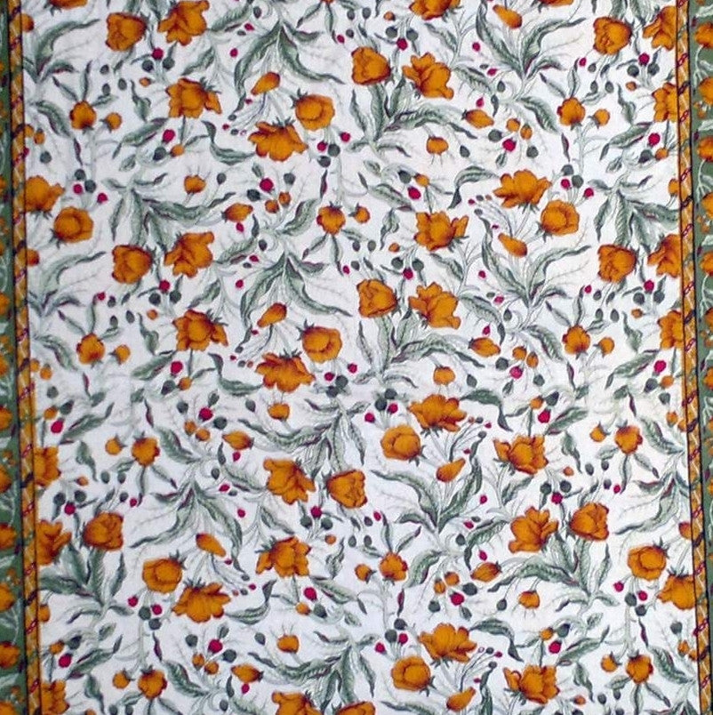 Handmade 100% Cotton Floral Print Tapestry Tablecloth Coverlet Bedspread Full - Sweet Us