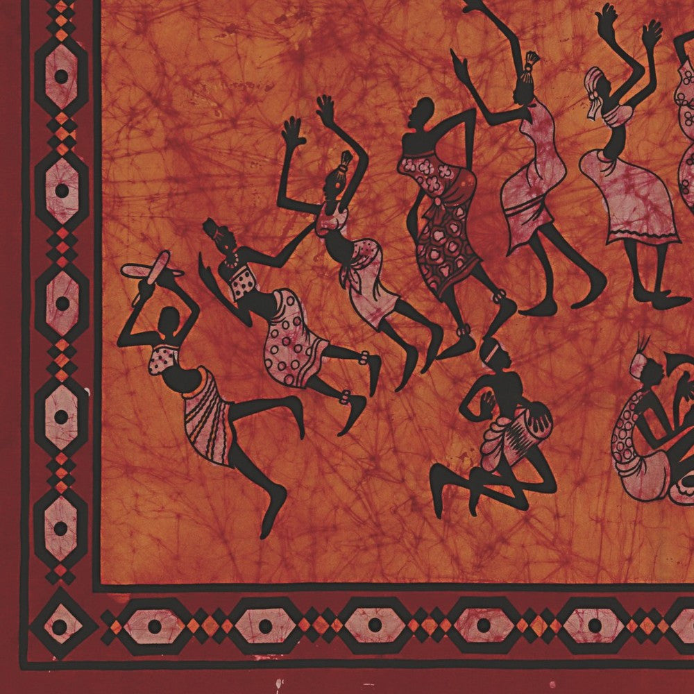 Handmade Cotton Tribal Dance Cotton Tapestry Tablecloth Coverlet Bedsheet 55x85 - Sweet Us