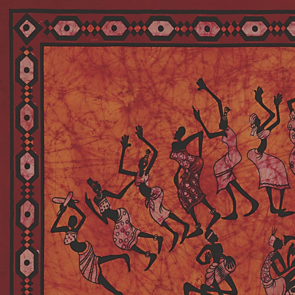 Handmade Cotton Tribal Dance Cotton Tapestry Tablecloth Coverlet Bedsheet 55x85 - Sweet Us