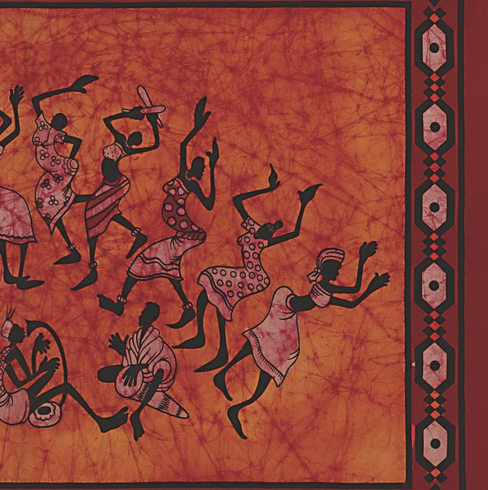 Handmade Cotton Tribal Dance Cotton Tapestry Tablecloth Coverlet Bedsheet 55x85 - Sweet Us