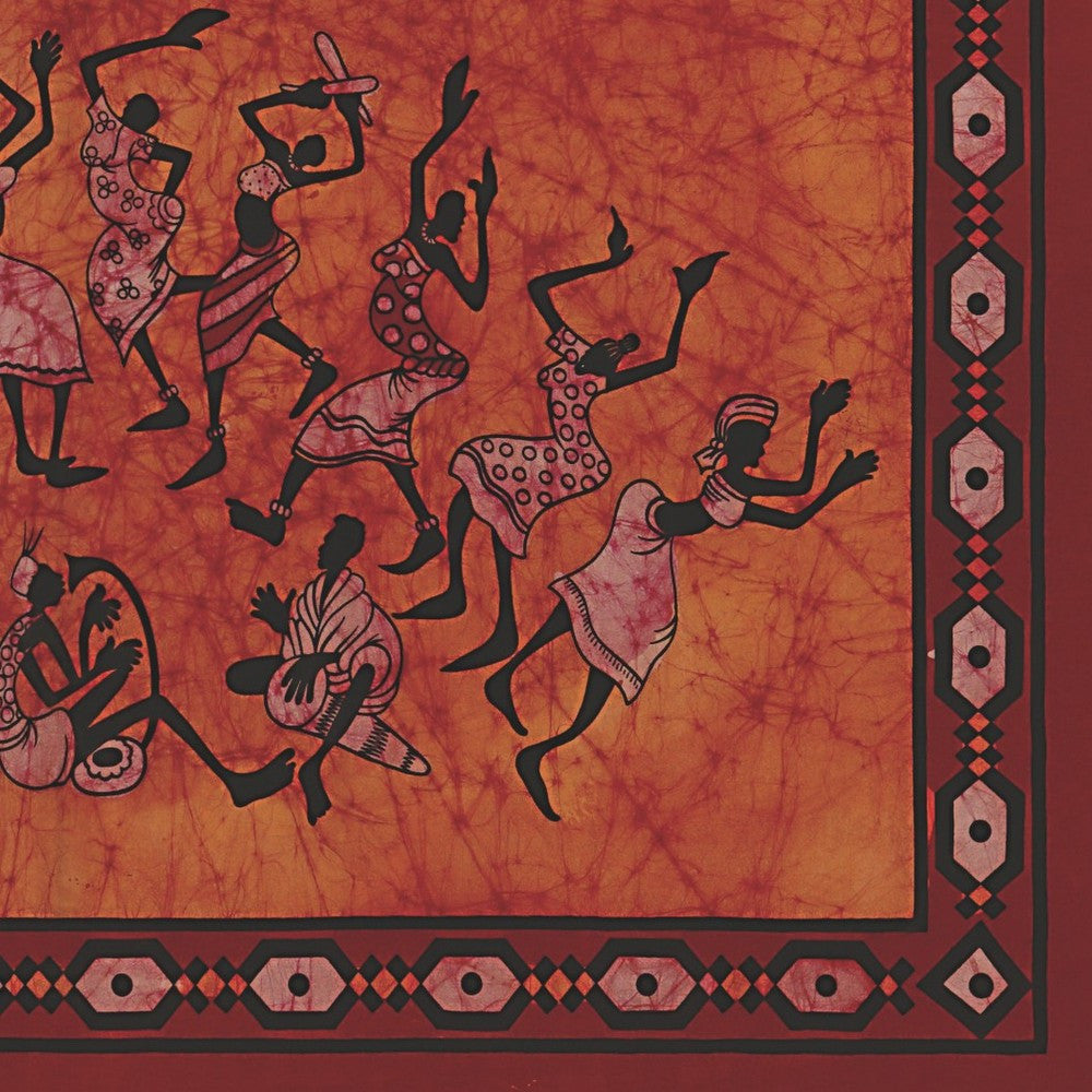 Handmade Cotton Tribal Dance Cotton Tapestry Tablecloth Coverlet Bedsheet 55x85 - Sweet Us