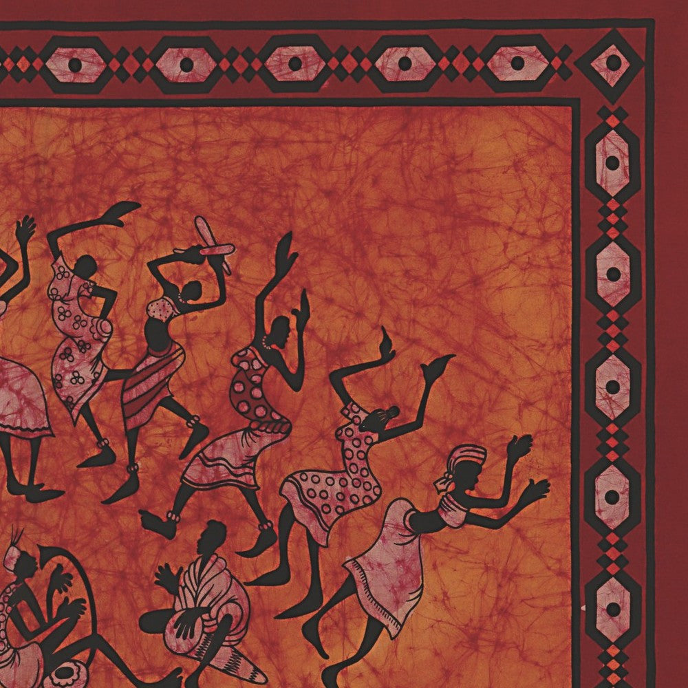 Handmade Cotton Tribal Dance Cotton Tapestry Tablecloth Coverlet Bedsheet 55x85 - Sweet Us