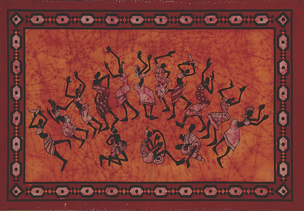 Handmade Cotton Tribal Dance Cotton Tapestry Tablecloth Coverlet Bedsheet 55x85 - Sweet Us