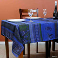 Lightweight Cotton Floral Animal Print Tablecloth Rectangle 70x104 Blue Green - Sweet Us