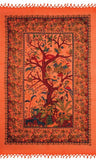 Cotton Tree of Life Tapestry Wall Hang 85x55 inches Tablecloth Beach Sheet - Sweet Us