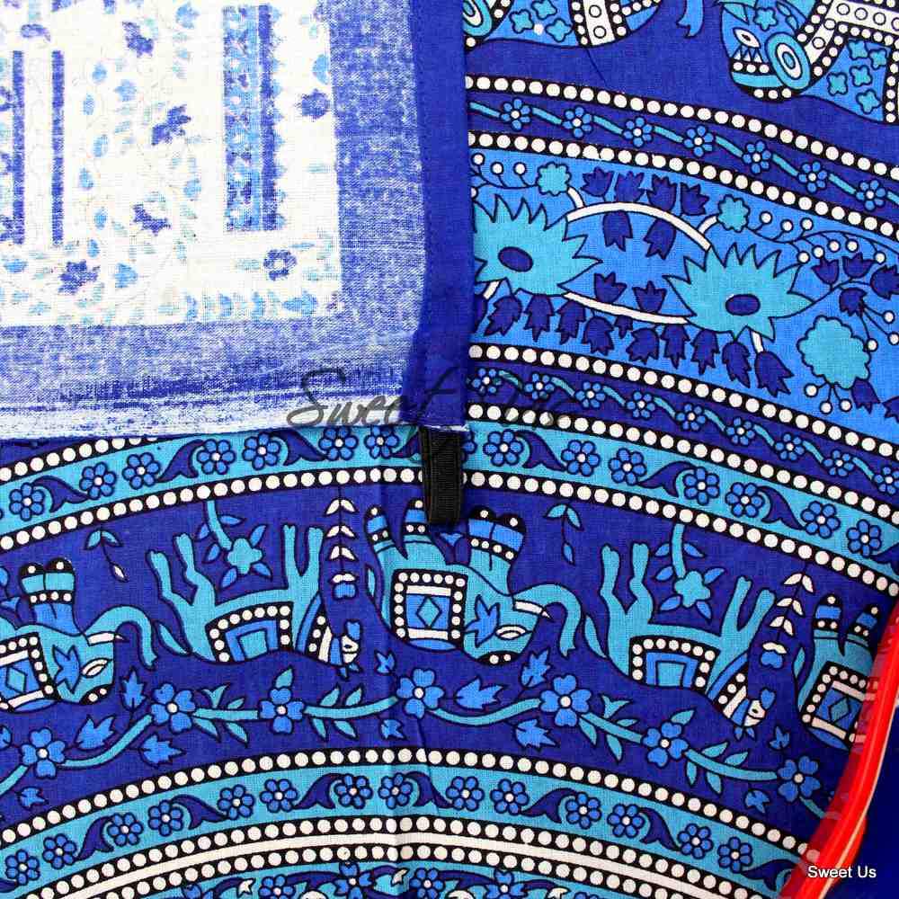 Cotton Tusker Bloom Tablecloth Rectangle, Tapestry, Ocean Mist