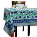 Zinnia Mosaic Cotton Floral Tablecloth Rectangle — Laguna - Sweet Us