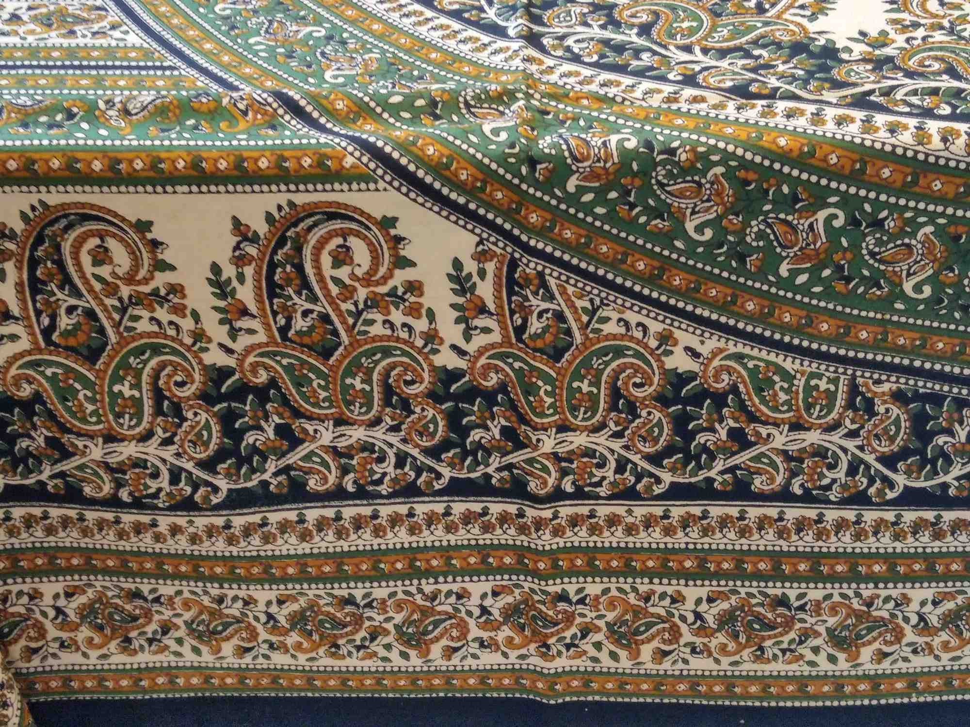 Handmade Cotton Paisley Mandala Tablecloth Coverlet Bedspread Tapestry 87x90 - Sweet Us