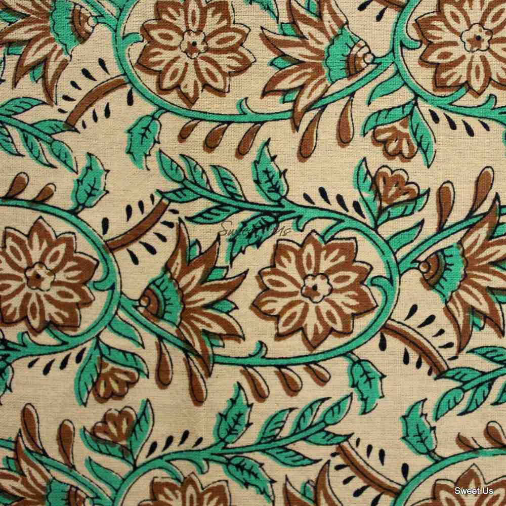 Cotton Floral Tablecloth Rectangle Red Gold Gray Black Tan Dining Linen