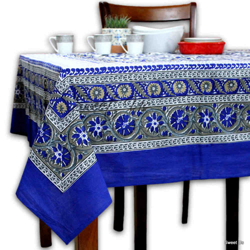 Sunflower Symphony Cotton Floral Tablecloth Rectangle — Tranquil Skyline - Sweet Us