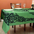 Celtic Tree of Life Lightweight Hand?Loomed Cotton Tablecloth — Evergreen Knotwork - Sweet Us