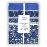 Bianca Floral Cotton Tablecloth Rectangle, Deep Blue, Olive Green