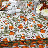 The Affluent Floral French Country Tablecloth Rectangle, Amber Olive