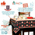 Cotton Geometric Tablecloth Rectangle Red Black Beige Kitchen Dining Linen