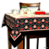 Cotton Geometric Tablecloth Rectangle Red Black Beige Kitchen Dining Linen