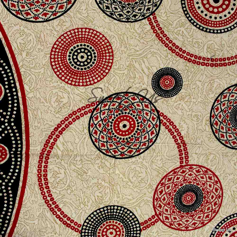 Cotton Geometric Tablecloth Rectangle Red Black Beige Kitchen Dining Linen