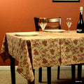 Cotton Floral Vine Tablecloth Rectangle 58x90 Blue Beige Pink Green Red - Sweet Us