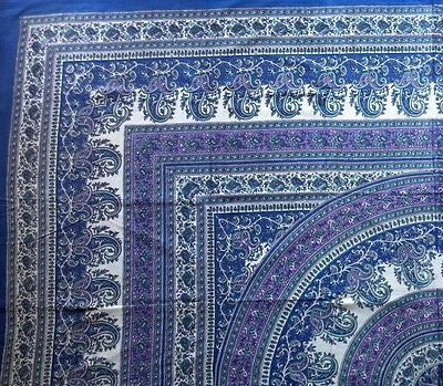 Clearance Sale Handmade Cotton Paisley Mandala Tapestry Tablecloth Coverlet Spread 60x88 Twin - Sweet Us