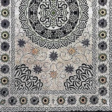 Handmade 100% Cotton Celtic Mandala Sunflower Tapestry Spread Neutral 70x104 - Sweet Us