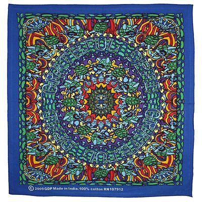 Grateful Dead Terrapin Dance Cotton Bandana Scarf Headscarf 22x22 inches - Sweet Us