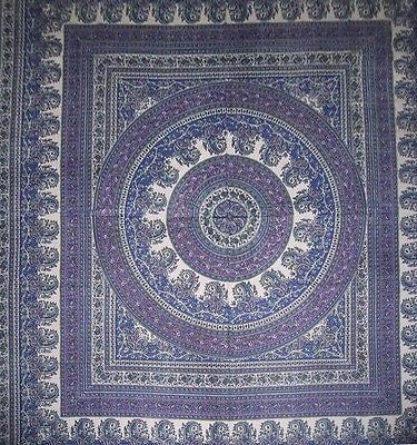 Clearance Sale Handmade Cotton Paisley Mandala Tapestry Tablecloth Bedspread Wall Hang 87x90 - Sweet Us