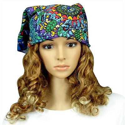 Grateful Dead Terrapin Dance Cotton Bandana Scarf Headscarf 22x22 inches - Sweet Us
