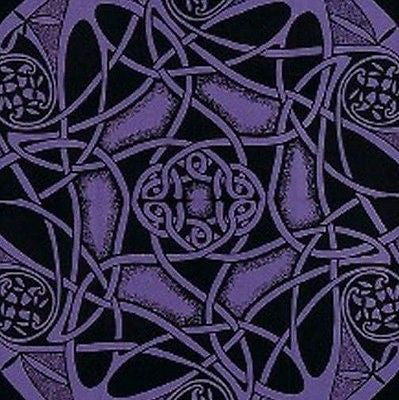 Handmade 100% Cotton Heavy Celtic Wheel Tie Dye Tapestry Spread 88x104 Purple - Sweet Us