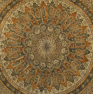 CLEARANCE Hand Block Print Vegetable Dye Tablecloth Cotton Handmade Green 60x60 - Sweet Us